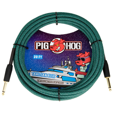 Cable Pig Hog Pch20tab Plug A Plug Para Instrumento Tahitian Blue 6.10mt